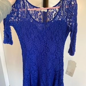 Blue lace dress